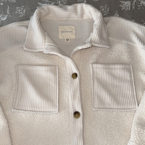 American Eagle Outfitters Sherpa Corduroy Jacket Shirt Shacket - Picture 2 of 2